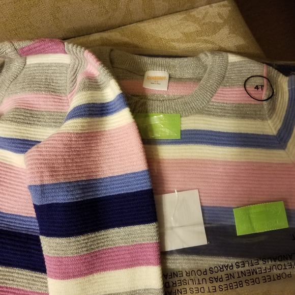 GYMBOREE STRIPED LONG SLEEVE SHIFT DRESS 4Tor5T - Picture 4 of 4